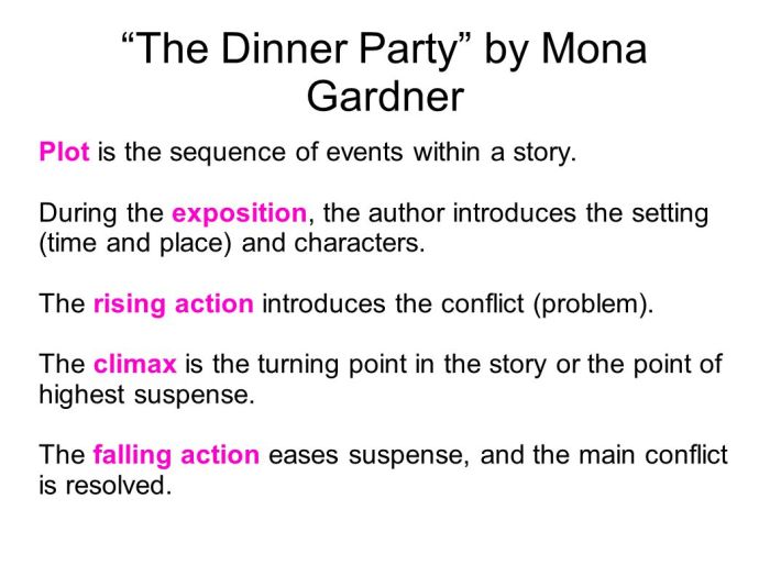 Dinner party gardner mona analysis